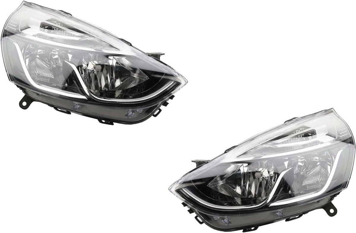 Koplamp Halogeen HSW past op Renault Clio 09/16- H7 H1 Set Links Rechts