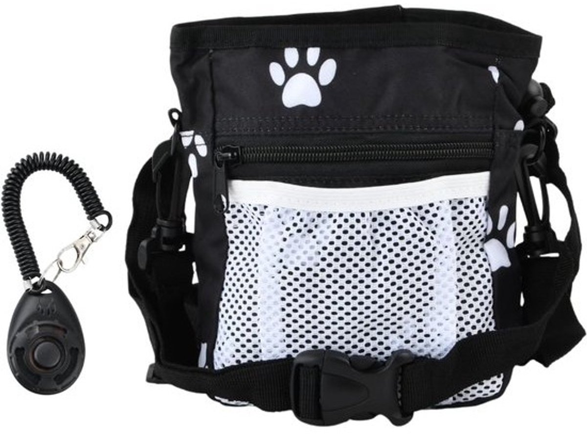 Hondentrainingszak met clicker en dispenser - waterdichte snacktas voor honden - voor training en beloningen