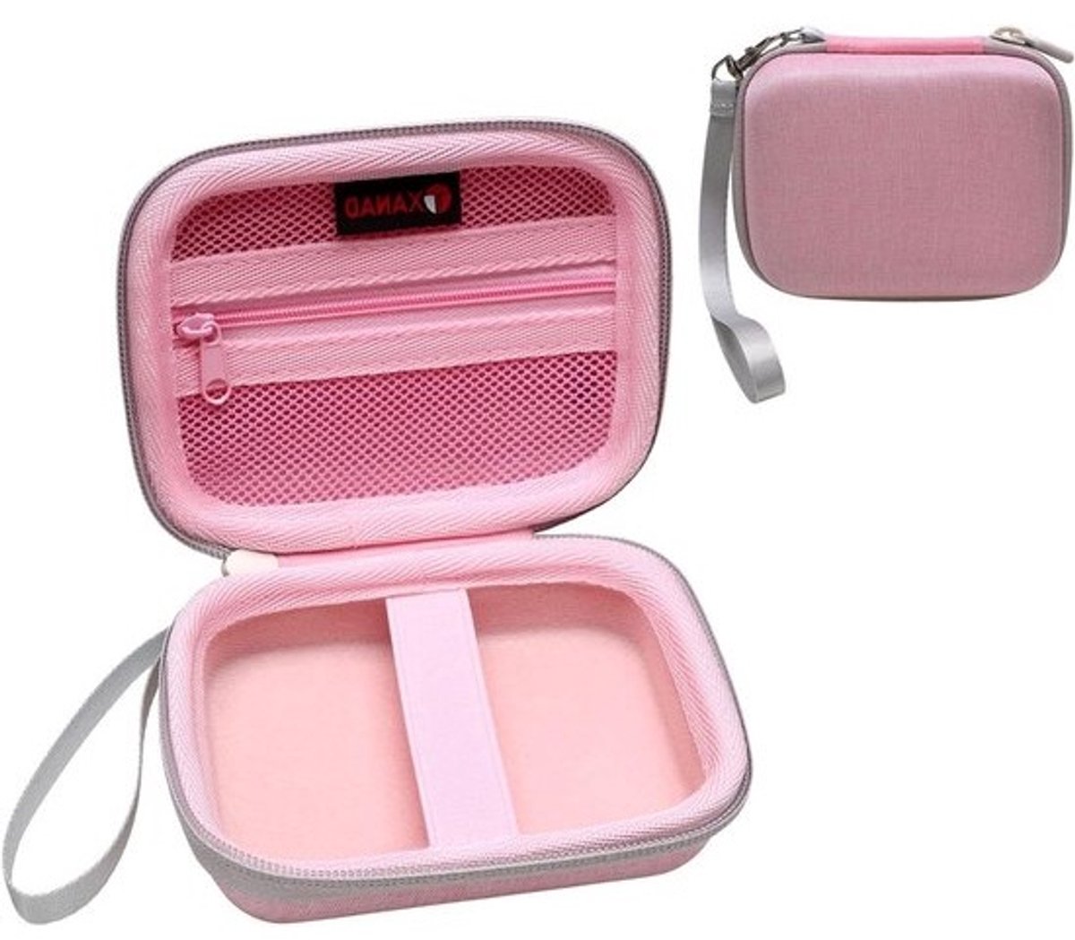 Tas voor digitale compactcamera 1080p HD - Geschikt voor volwassenen, ouderen en kinderen - Roze kofferset met extra bescherming en stijl