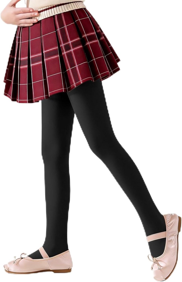 Panty, Effen School Panty voor Kinderen, Elastische Balletpanty's met Voetjes, Comfortabele Leggings voor Meisjes, Ideaal voor Uniformen, Casual Gelegenheden, Dans en Rokjes, 3-12 Jaar