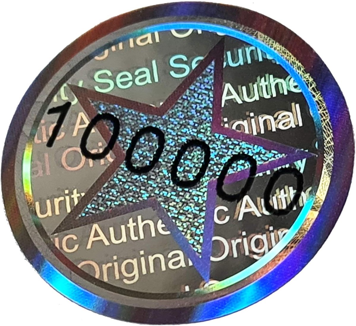 98 stuks - 3D hologram-zegel 20 mm zilver glanzend - veiligheidszegel, kwaliteitszegel, garantiezegel, veiligheidslabels, etiket zelfklevend, antifake stickers Security label stickers