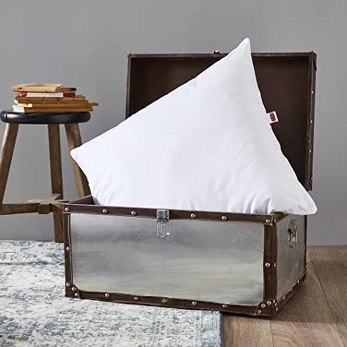 Kussen 65 x 65 cm, met ganzen- en eendendons, anti-mijt behandeling