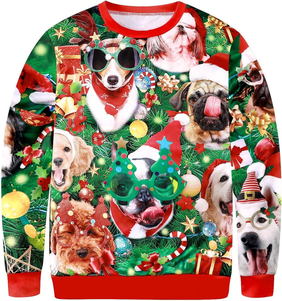 Lelijke Kerstmis Sweatshirt 3D afgedrukt lange mouwen Xmas truien