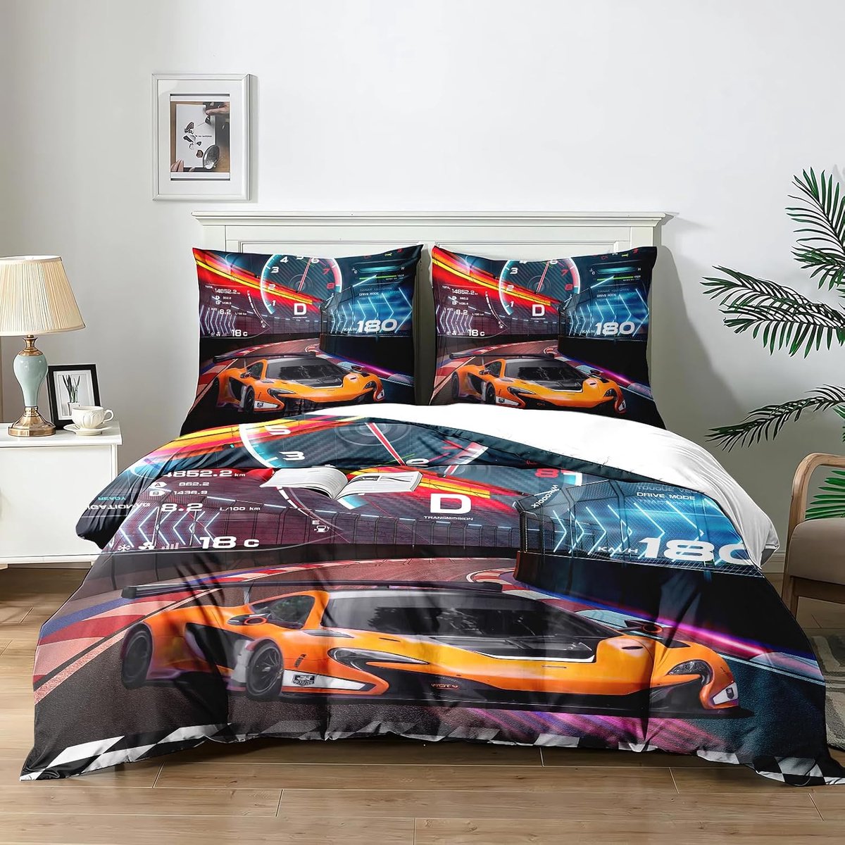 Beddengoed Set für Jungen 200x200 cm - Cool Extremsport Design van zachte microvezel met 2 hoofdkussens 65×65cm (P3×200)