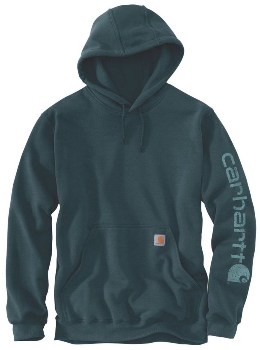 Carhartt Hoodie met logo op de mouw K288 Turquoise