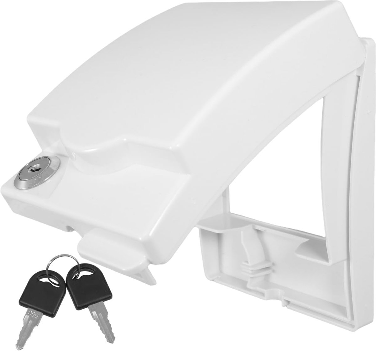 Stopcontact met slot, beschermafdekking voor badkamer en keuken, robuust en spatwaterdicht voor vochtige omgevingen, eenvoudige wandmontage