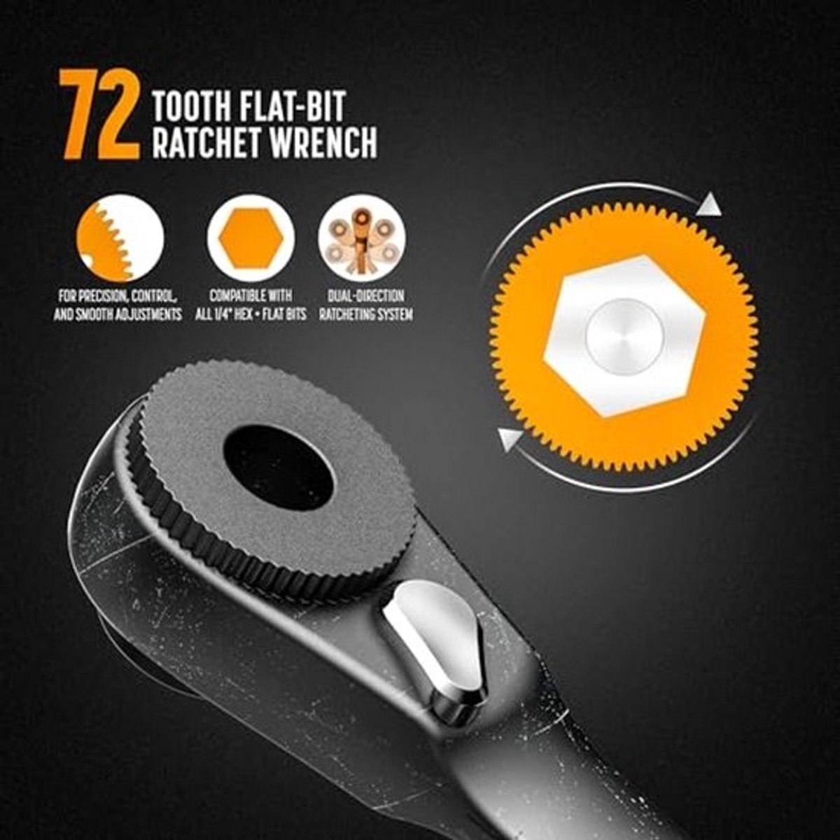 Flat-End Ratchet en Bit Extender Set voor Multi-Tools