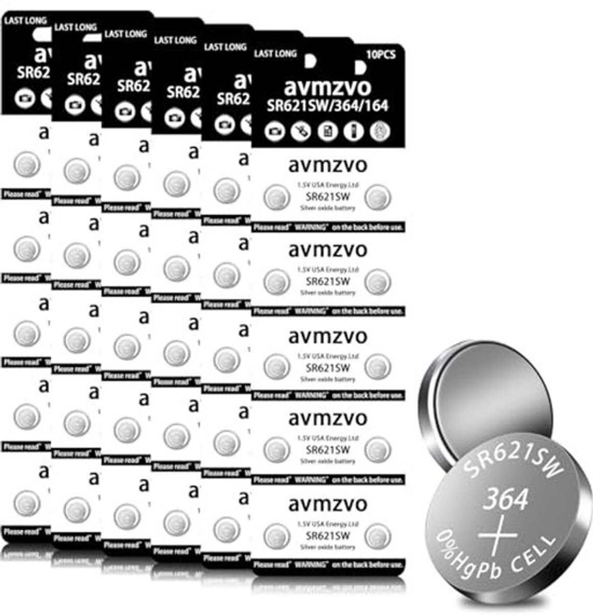 LR621 Knoopcelbatterij 1,5V CR2032 - 60 Stuks - Geschikt voor Klokken, Rekenmachines en Meer