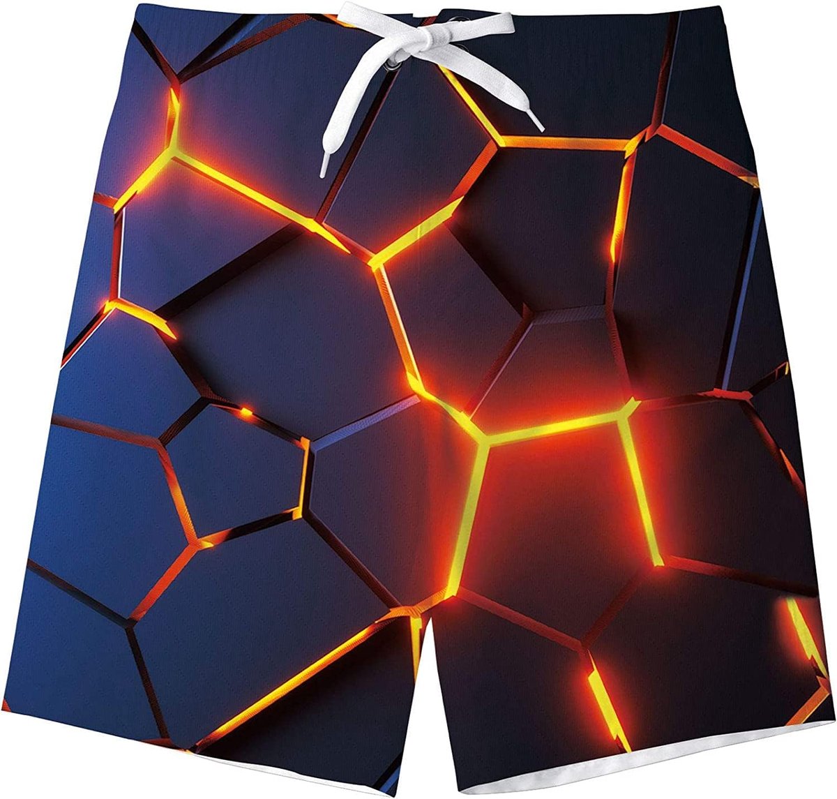 Jongens Zwembroek Grappig Gedrukt Sneldrogend Strand Board Trunks met Mesh Voering 6-14 Jaar