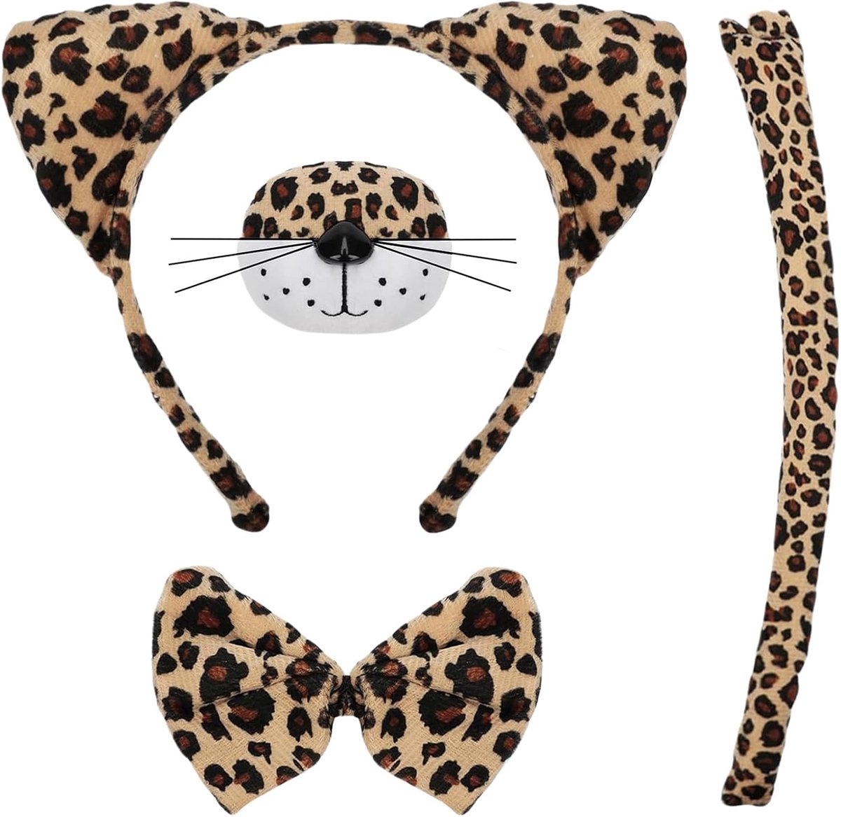 4-delig, dieren, kostuum, accessoires voor volwassenen, dierenkostuum, accessoires, dieren, kinderen, cosplay, dierenkostuum