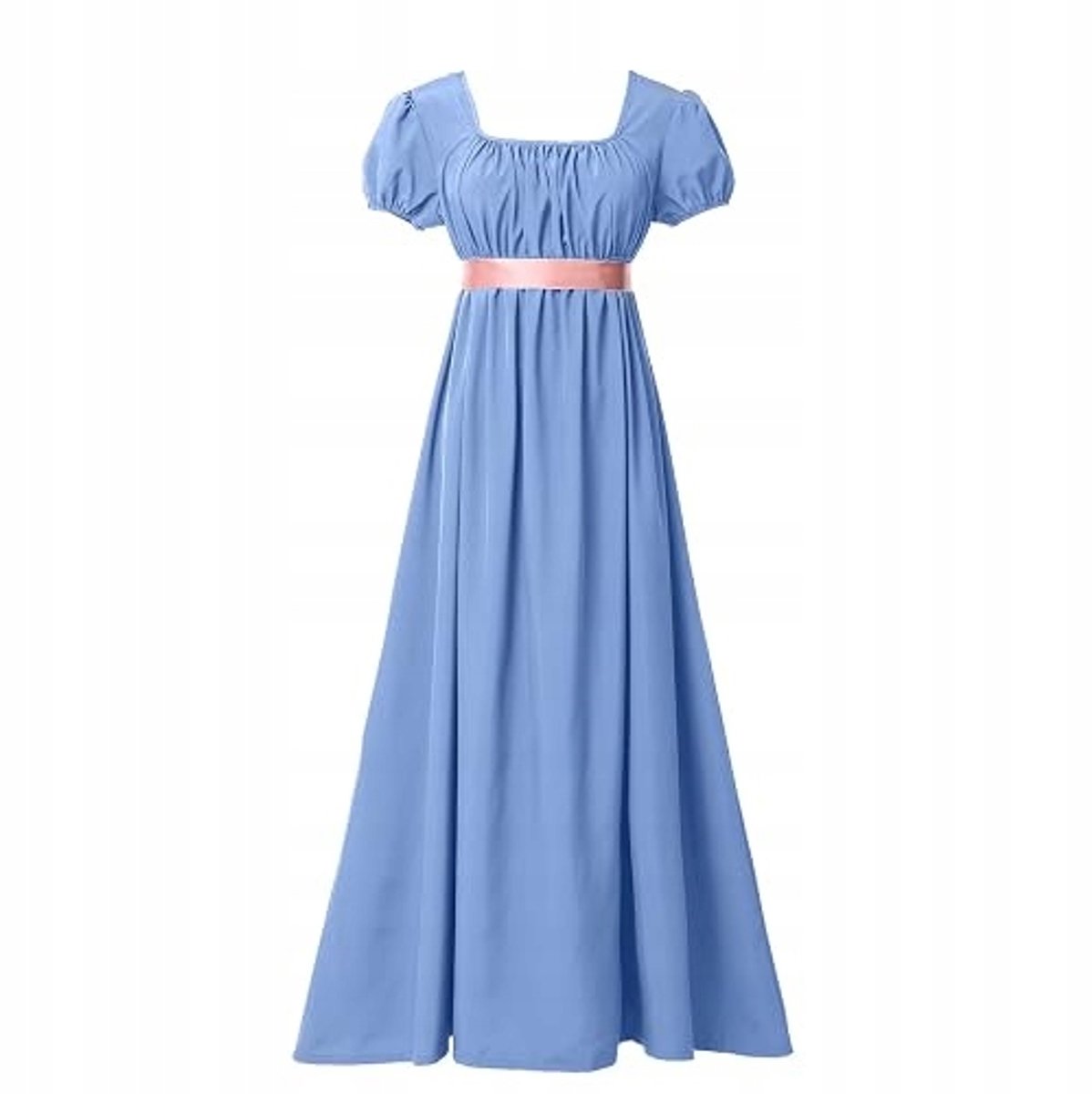 Regency Jurk Dames met Sjerp, Ruches & Pofmouwen - Elegant Avondkleding