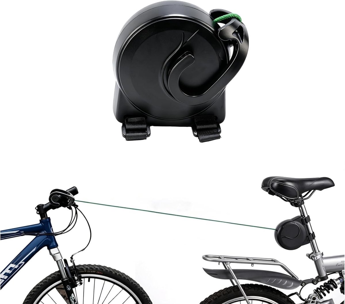 Fiets sleeptouw - Zwart - 2,6 m - ABS Kunststof en Nylon - Voor Kinderen en Gezin