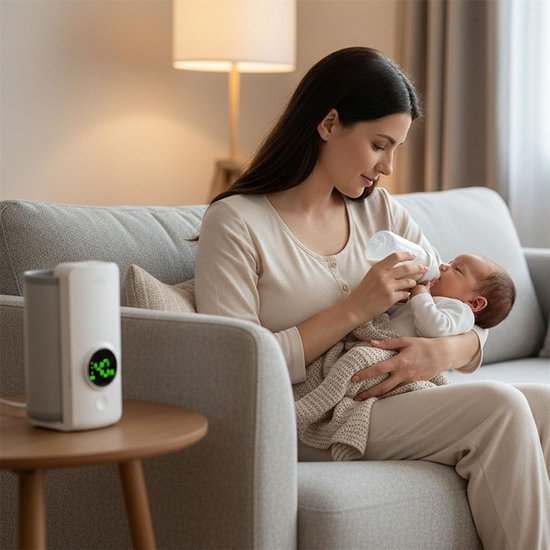 carmdering - Draagbare Flessenwarmer Baby – Draadloos – 2000 mAh – 6 Temperatuurstanden – Waterloos – USB-C — afbeelding 5