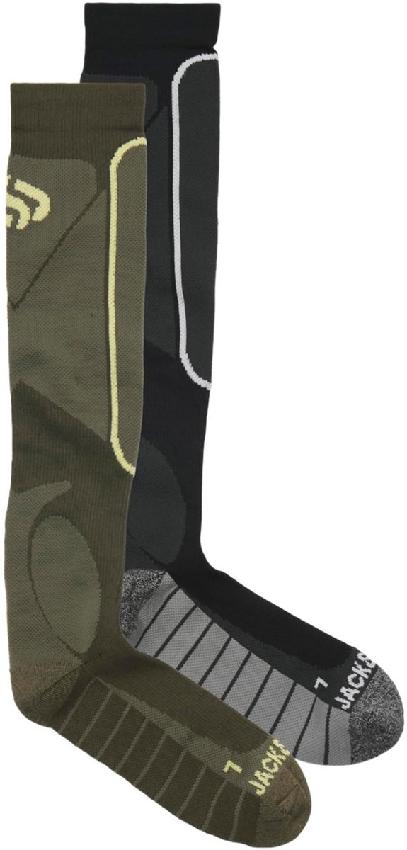 JACK & JONES JACSKI SOCKS 2 PACK SKI AW26 Heren Wintersportsokken Grape Leaf