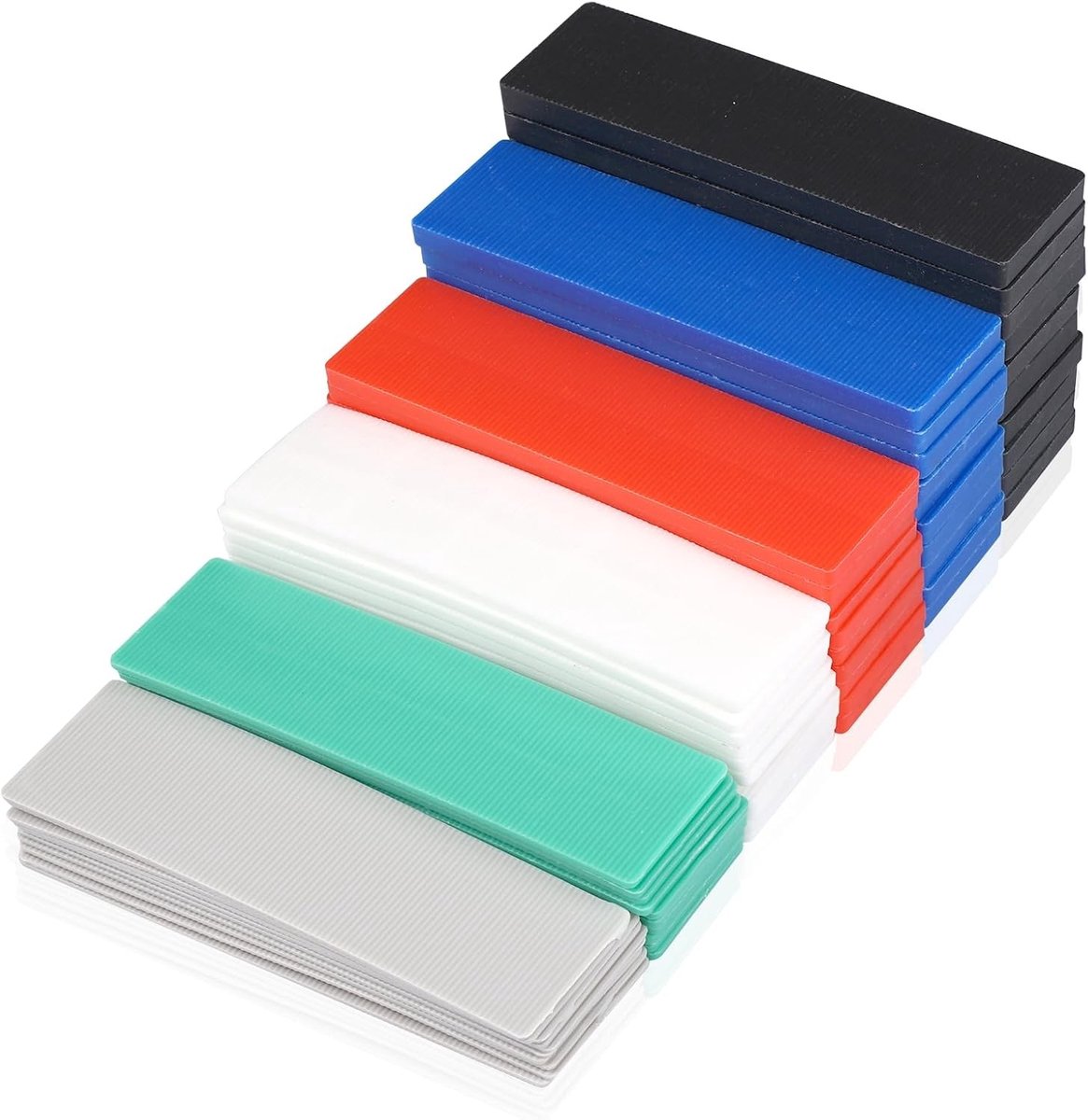 Set van 60 Stuks Plastic Glazing Blocks - Compensatieplaten 1-6mm voor Glazuurwerk en Bouwprojecten