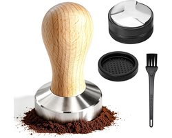 Set van 51mm Koffietamper met Equalizer voor Perfecte Espresso, RVS Stamper en Accessoire