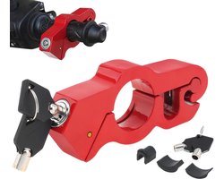 Veilige Handvat Slot voor Motorfietsen, Multifunctionele Remslot en Gaslock, Robuust Ontwerp met 2 Sleutels, Geschikt voor Motoren en Bromfietsen, Universeel en Duurzaam