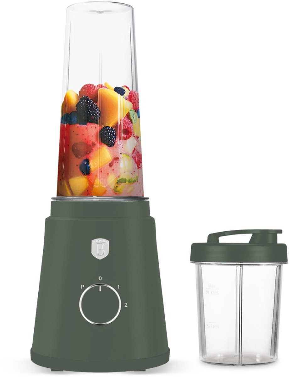 Smoothiemaker met fles uit de Matte Green-collectie