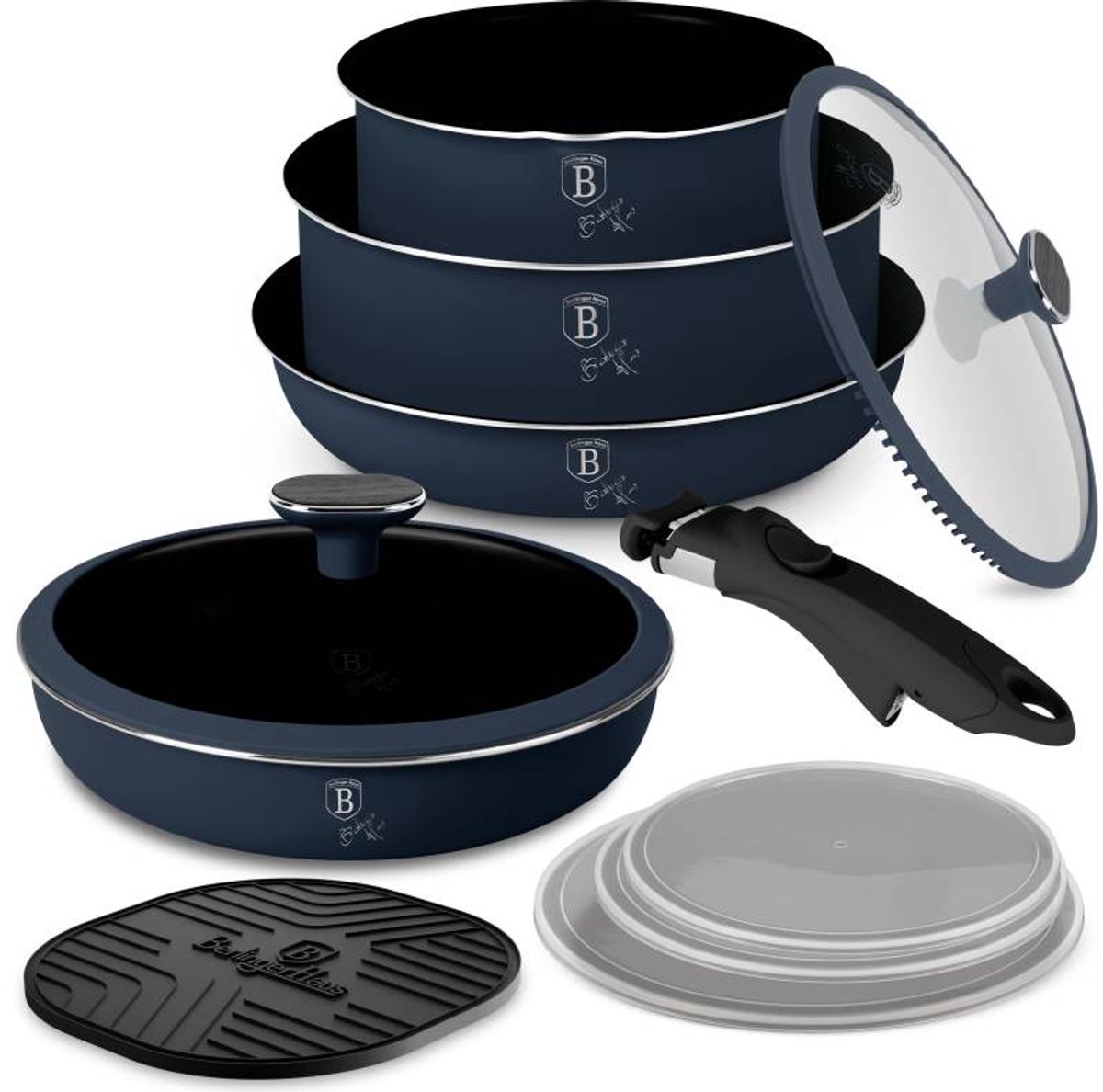 Serviesset met titaniumcoating, 10-delig, Deep Sea Collection