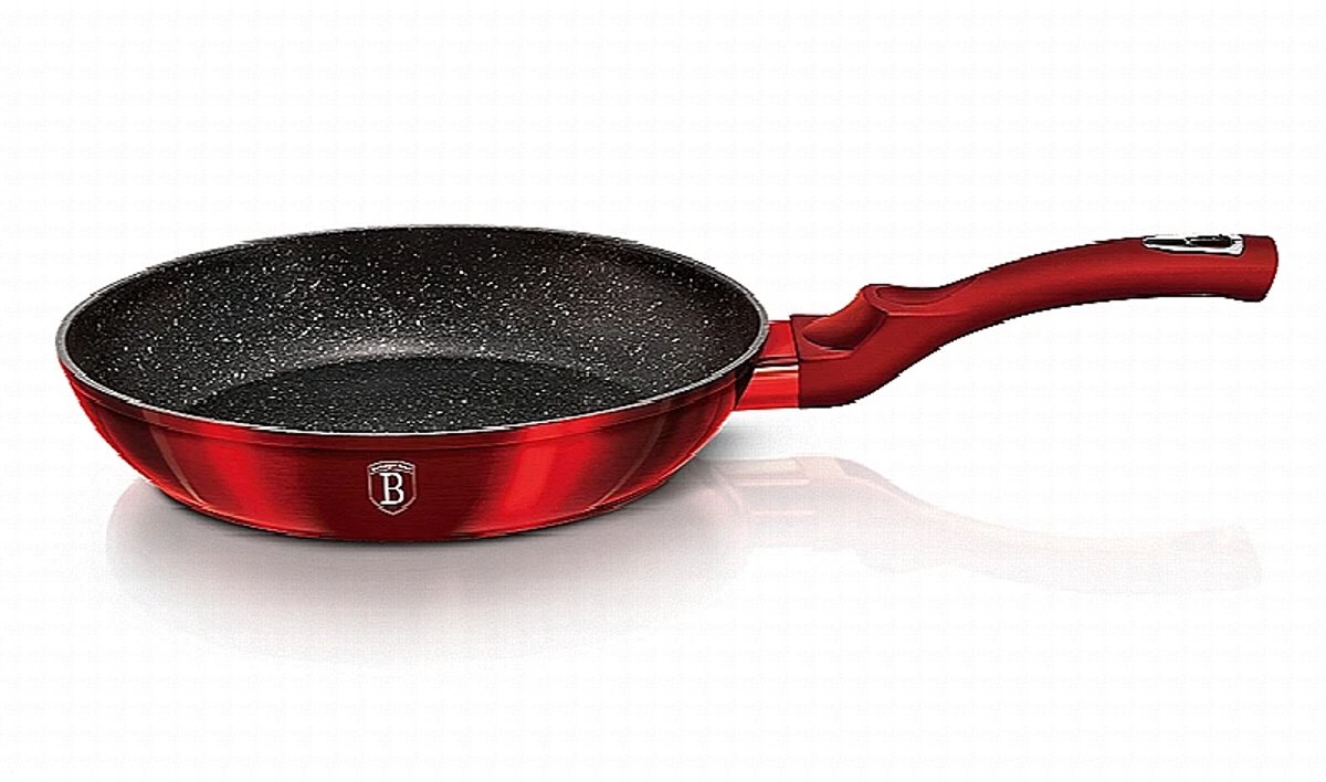 Koekenpan met marmeren coating, 20 cm, Burgundy Metallic Line