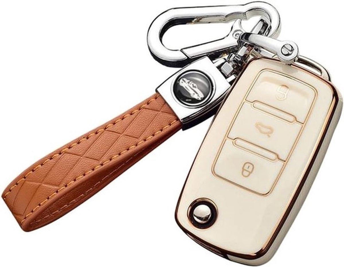 TPU Autosleutelhoes voor VW, Skoda en Seat - Beschermhoes, Sleutelhanger en Sleutelcover voor Optimale Bescherming van je Autosleutel