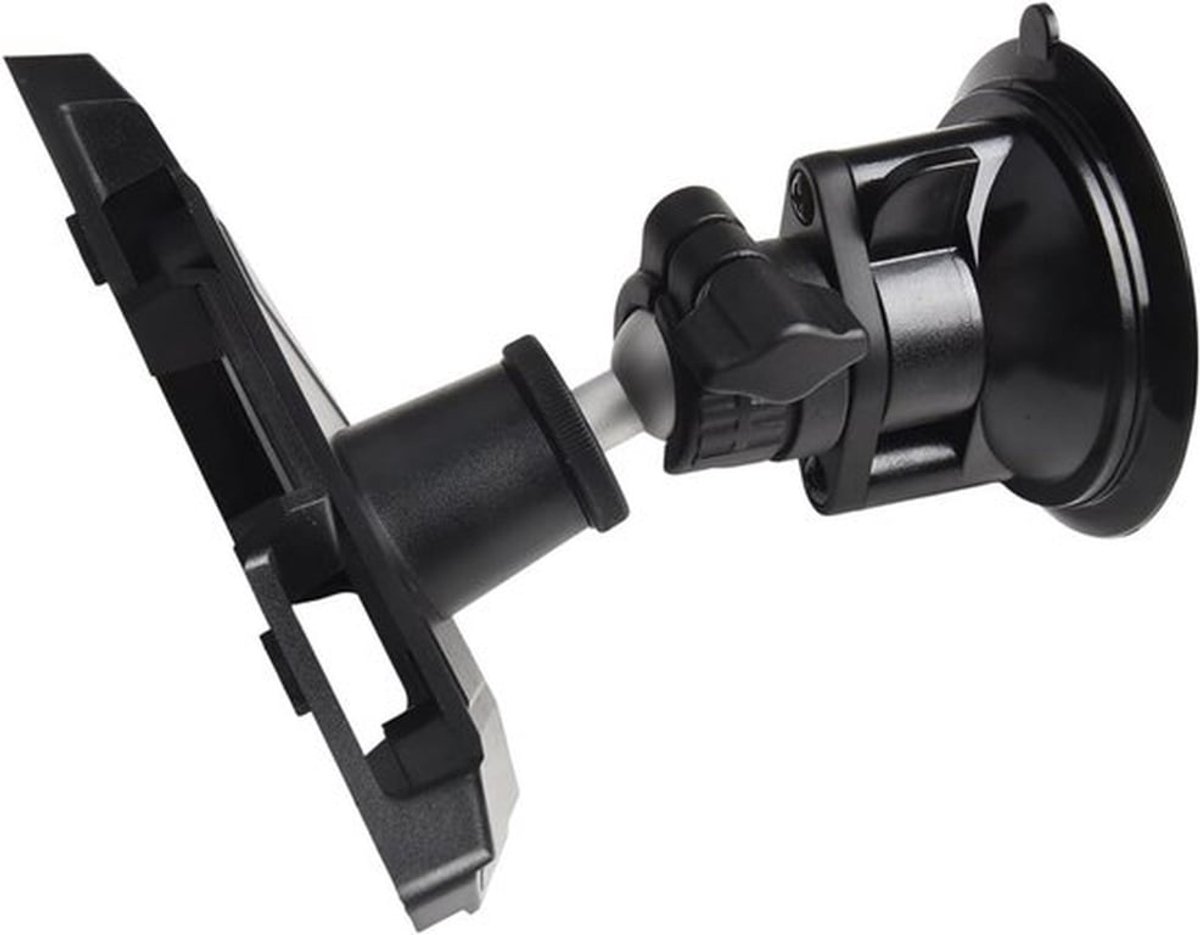 Zuignap montagebeugel voor mini satellietschotel met 360° verstelbare kop. Geschikt voor RV, boot en dak.