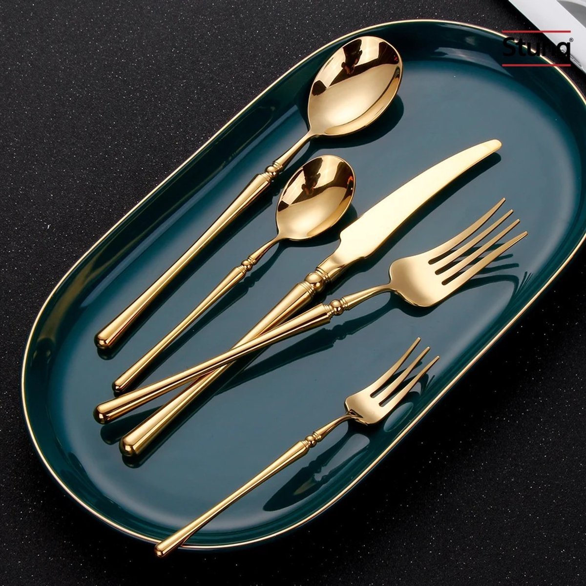 Stunq® Goud Bestekset 30 Delen RVS 304 Spiegelglans