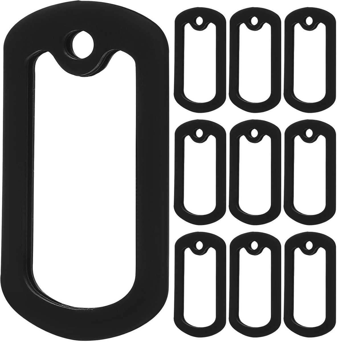 12-delige set honden ID-markeringen in siliconen, petmerken, geluidsdempers en patrol cap covers
