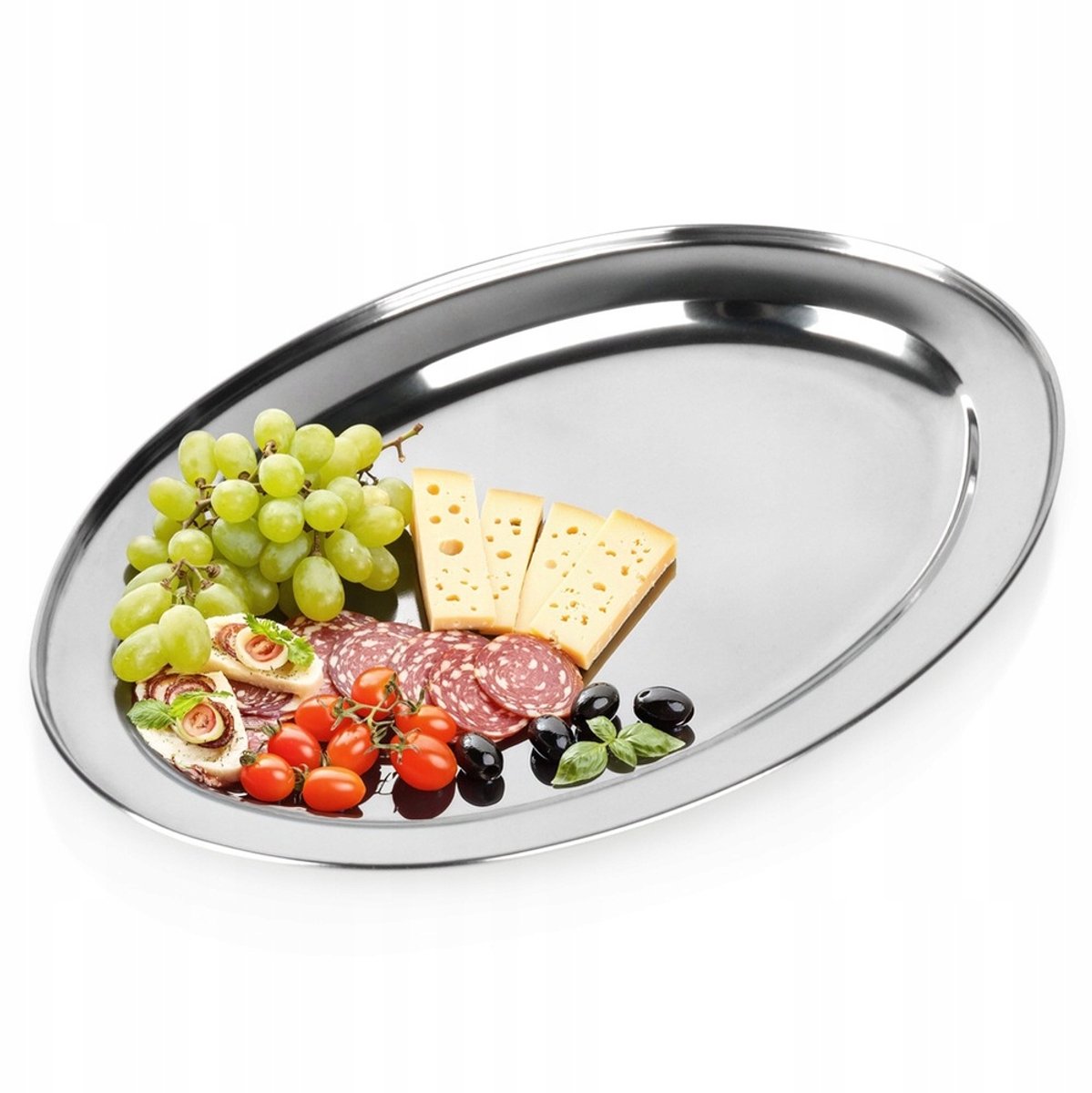 Ovale serveerschaal RVS - 45 cm - Stijlvol & Duurzaam