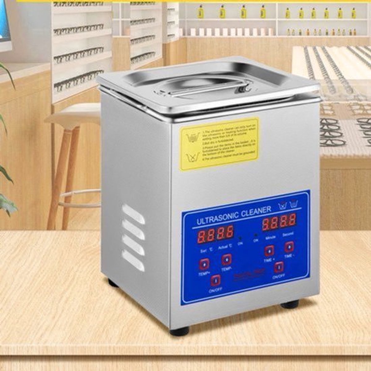 Ultrasoon Reiniger - Reinigingsapparaat voor Sieraden en Brillen - 1.3L - Ultrasone - Ultrasonic Cleaner - Compacte Draagbare Wasmachine - voor Servies, Sieraden en Huishoudelijk Gebruik