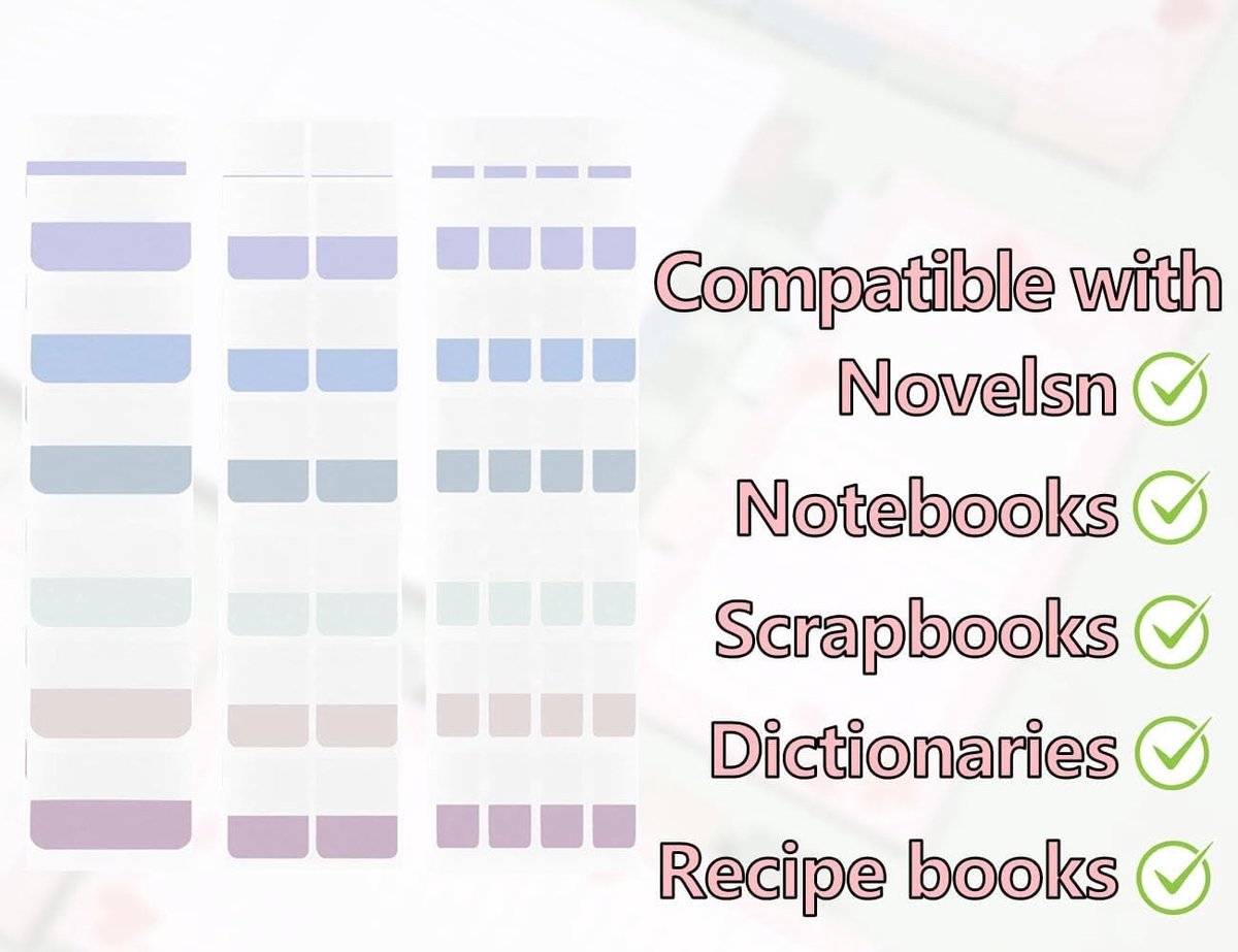 Zelfklevende Labels Set van 420 Stuks, Schrijfbare Pagina Markers, Herbruikbare Tabs en Kleurrijke Boekensteunen voor Notitieboeken en Bestandsclassificatie — cadeau in Cadeau-ideeën - foto 6