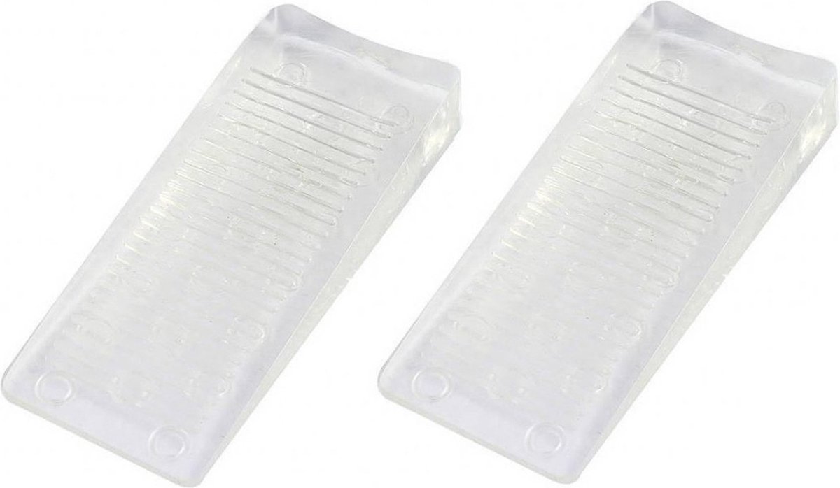New Age Devi - Ultieme deurstop: Deurwig - 2x - flexibel rubber - 21 mm - transparant - stopper
