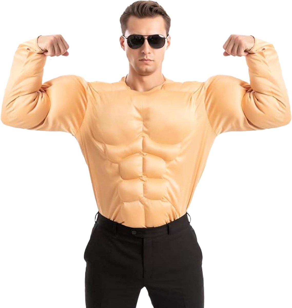 Halloween Spooktacular Muscle Suit voor Mannen - Grappig Kostuum voor Volwassenen, Bodybuilder Outfit, Rollenspel Kostuum