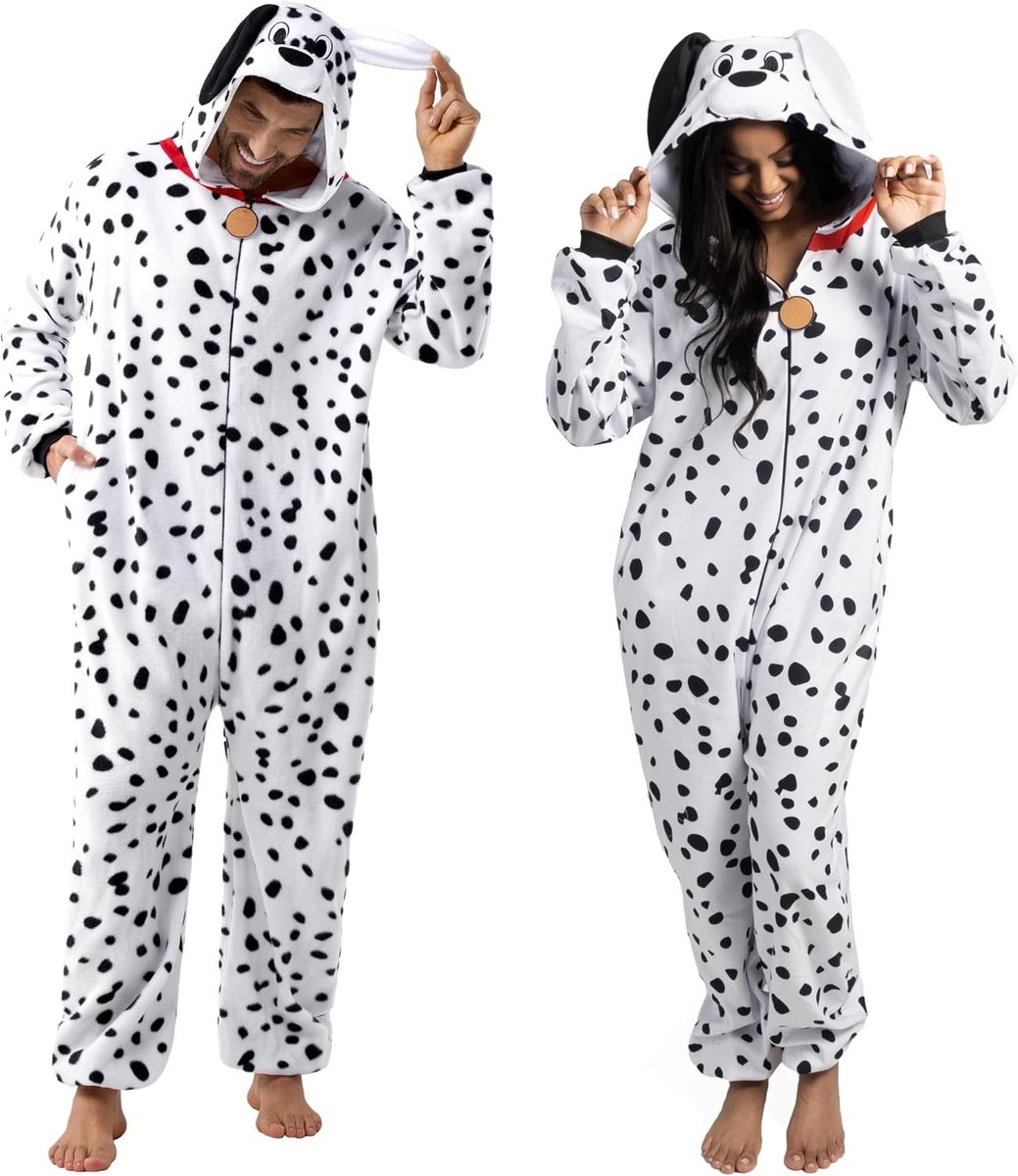 Unisex Volwassen Pyjama Kostuum met Hoed en Staart voor Halloween - XL Roze, Perfect voor Roleplay en Feestjes