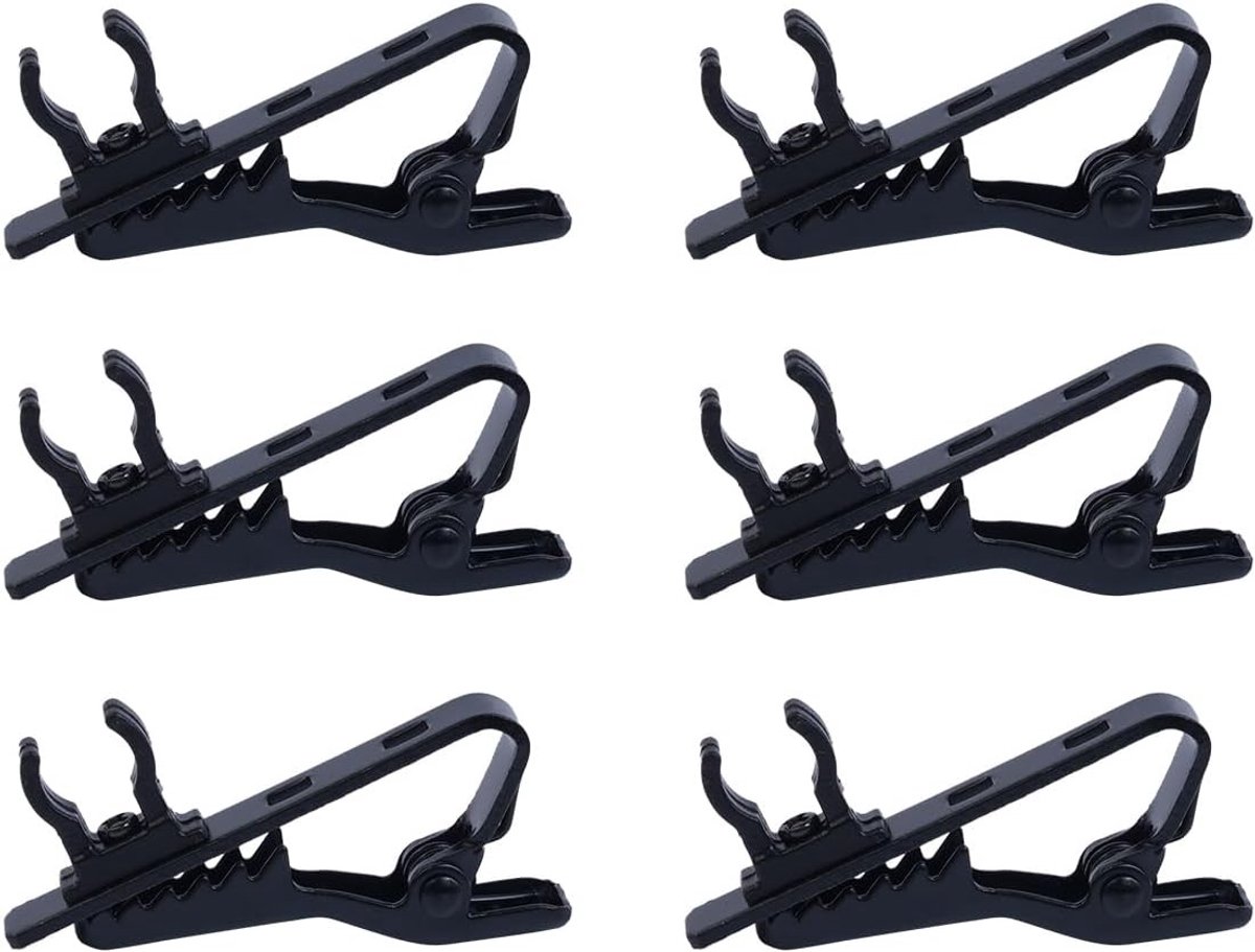 Microfoonclips Set van 6 - Mini Draagbare Clip voor Draadloze Microfoon, Lavalier Clip en Kraagclip voor Professioneel Gebruik