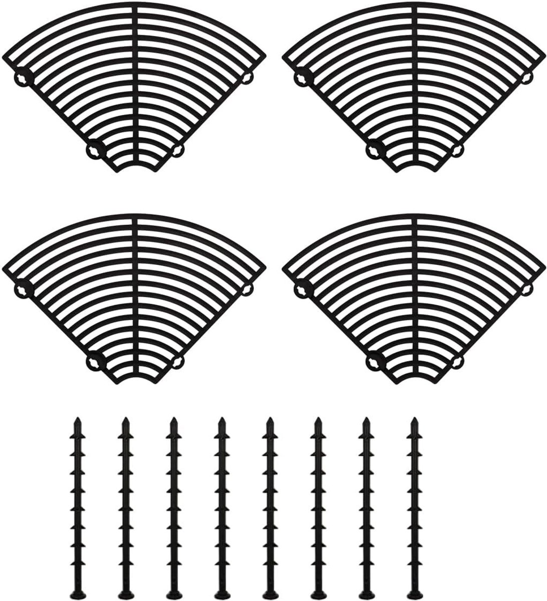 Set van 3 Decoratieve Plant Pot Covers, 30 cm Binnen Pot Bescherming, Snijbare Potmat met 24 Steunen, Voorkom Graafgedrag van Huisdieren