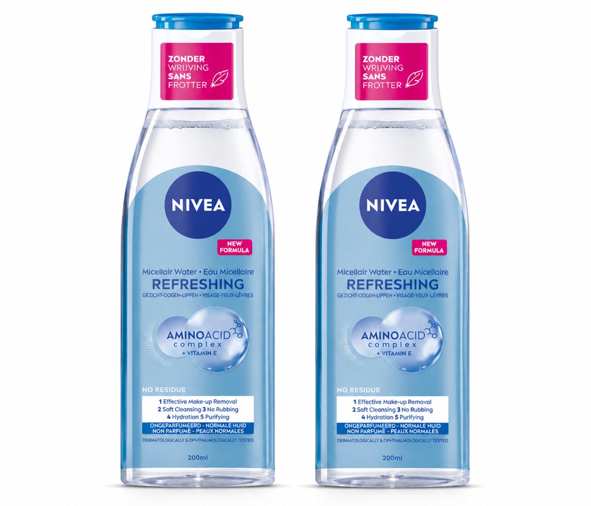 2 x NIVEA – Micellair Reinigingswater – Refreshing – 200 ml - Bulkverpakking - 2 stuks