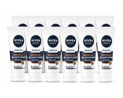 Nivea Men 12 x NIVEA MEN - Sensitive - Gezichtsgel Huid & Stoppelbaard - 50 ml - Voordeelverpakking - 12 stuks