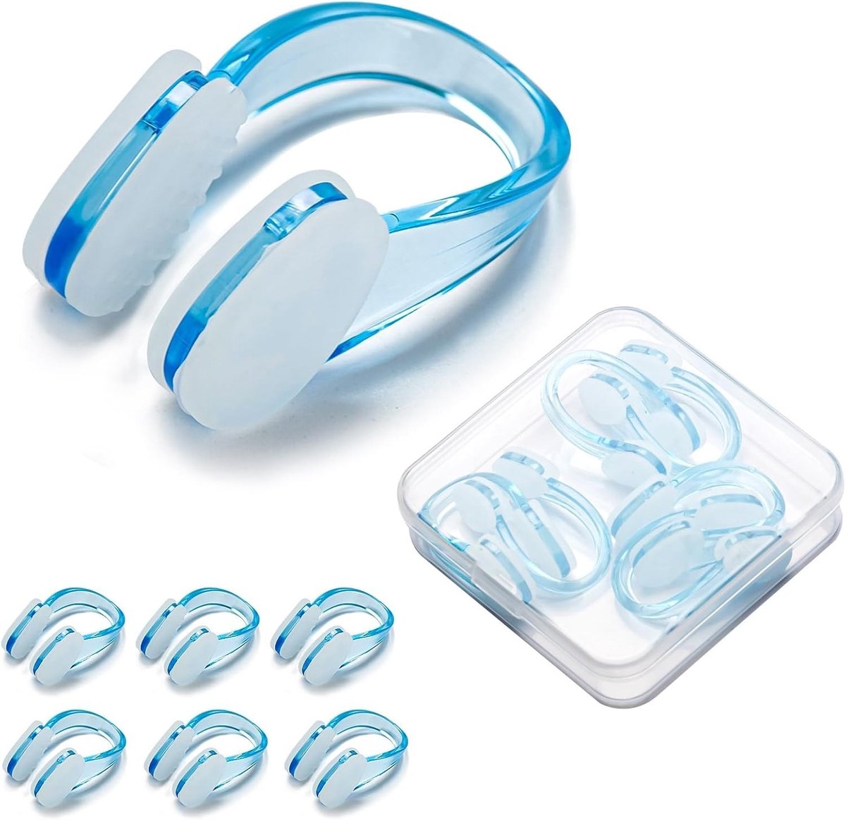 Zwemaccessoires voor neusbescherming, niet-slip neusclips met opberdoos, ideaal voor training en zwemmen