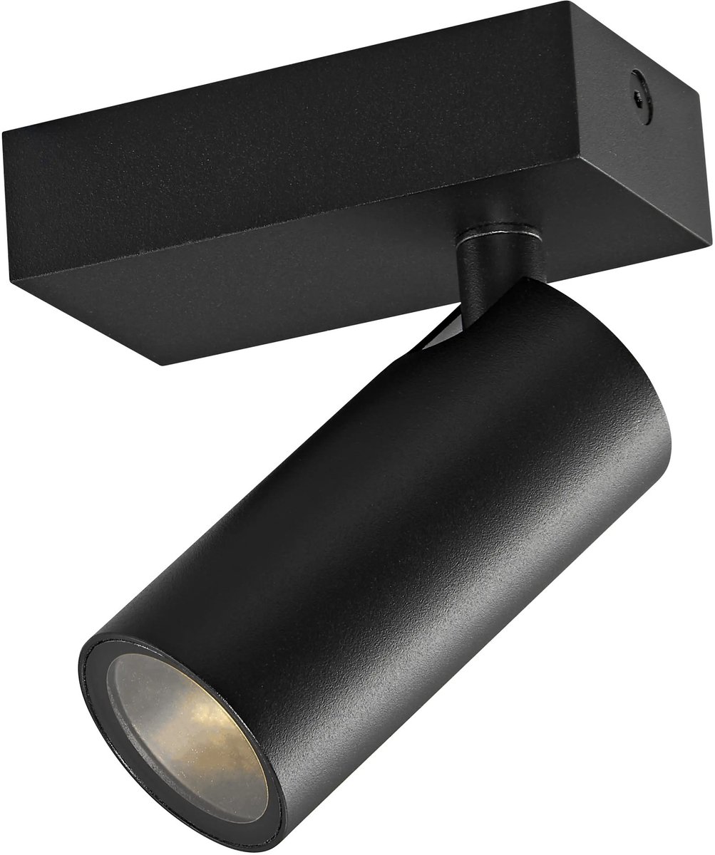 Xia spot 1L zwart, kantelbaar en dimbaar armatuur met GU10 MR11 fitting, IP44, lichtbron niet inbegrepen, uit de Fantasia Premium-collectie.