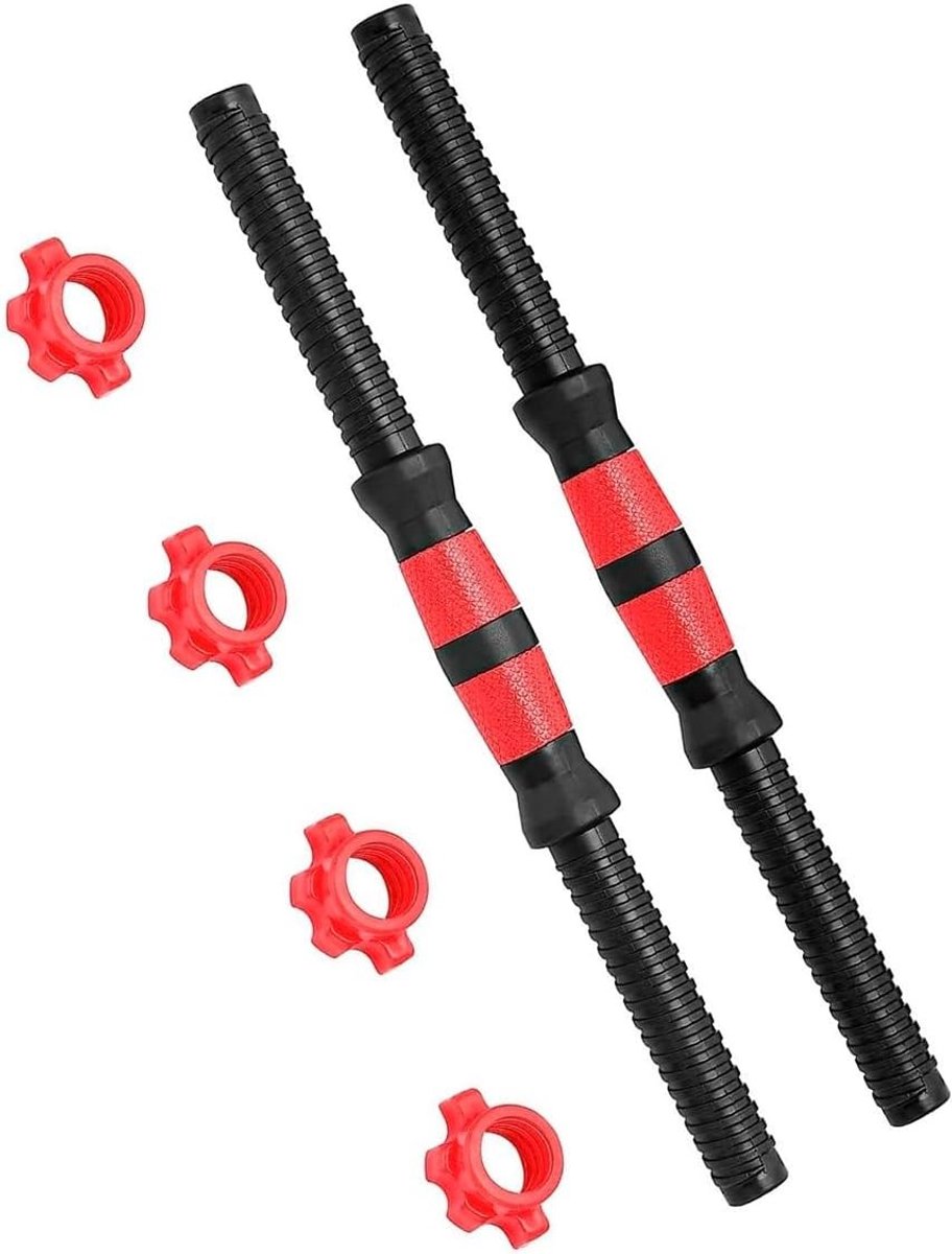 Universele Halterstang 35cm met Klemmen voor Krachttraining - Fitnessaccessoires voor Thuisgym, Gewichtheffen en Spieropbouw
