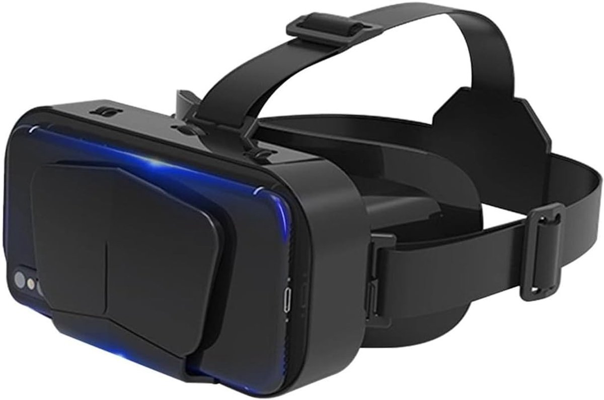 3D Virtual Reality Headset met 360° Panorama en Aanpasbare Pupilafstand voor Films en Games, Blauwlichtfilter en Groot Scherm