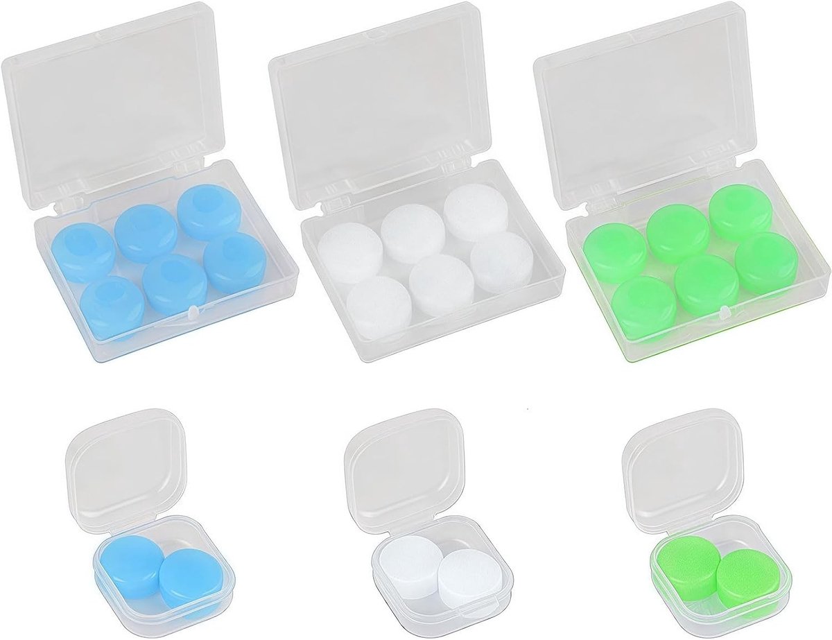 Herbruikbare siliconen oordopjes voor ruisonderdrukking, waterdicht en comfortabel voor slapen, zwemmen en reizen, ideaal voor gehoorbescherming