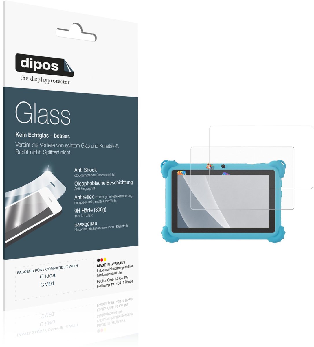 dipos – 2x Matte Pantserfolie geschikt voor C idea CM91 | 9H Screenprotector