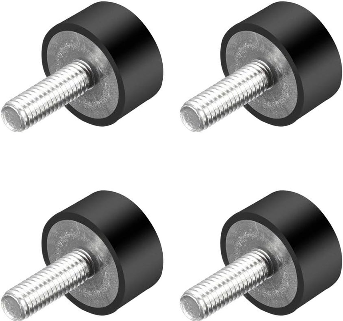 4 Stuks M6 Rubber Demper en Vibration Isolation met Draadbouten, 20 mm x 10 mm voor Geluidsreductie en Stabiliteit