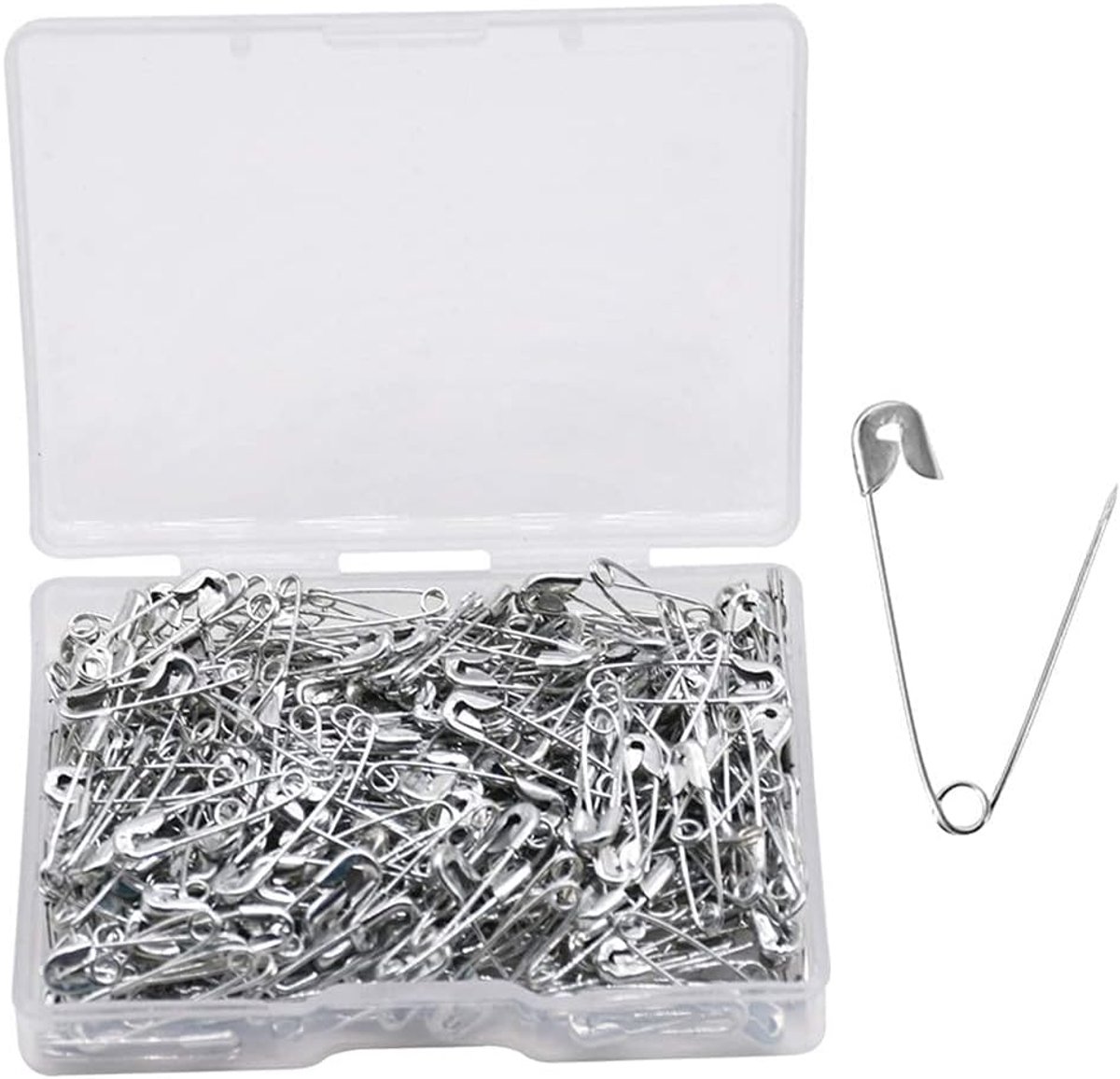 SnelShoppen - 300 Stuks Veiligheidsnaalden - Grote en Kleine Veiligheidsnaalden Verchroomd - Voor Kleding, Creatief Werk, Naaiwerk, Sieraden Maken, Th