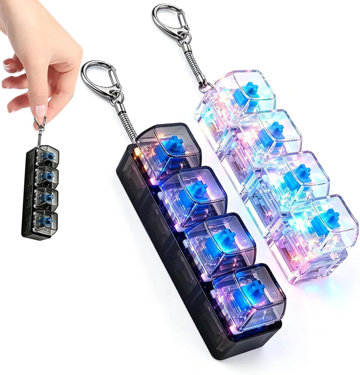 2 anti-stress toetsenborden, anti-stress speelgoed voor volwassenen met ledlicht - ShopVlot