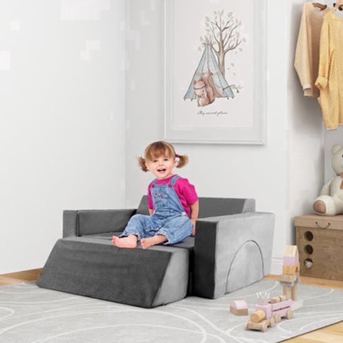 Modulaire Speelbank Kind – Zitzak Kinderen – Kinderbank Speelhoek – Speel Sofa – Zacht Speelmeubel – 8-delig – Afneembare Wasbare Hoezen – Makkelijk Te Monteren