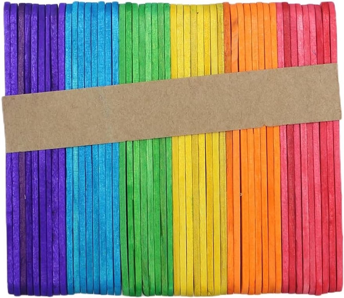 Mini Lollipop Sticks in Diverse Kleuren - Houten Sticks voor Creatieve Knutselprojecten en DIY Activiteiten