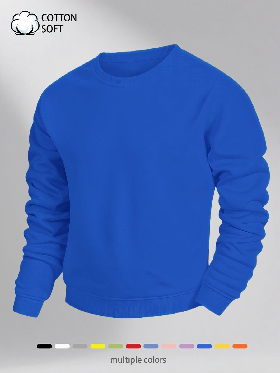 Currero Sweater Heren Sweaters Sweatshirt Hoodie Warme Trui Pullover Jumper Crewneck Vest Lichtblauw